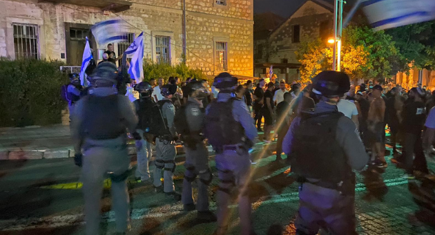 כוחות משטרה בשדרות בן גוריון