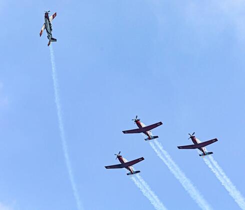 אימון מטוסים בחיפה למטס יום העצמאות