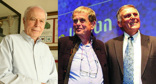 זוכי פרס נובל פרופ' דן שכטמן, פרופ' אהרון צ'חנובר ופרופ' אברהם הרשקו