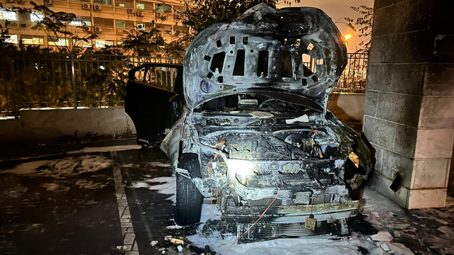 שריפת רכב חטיבת כרמלי חיפה