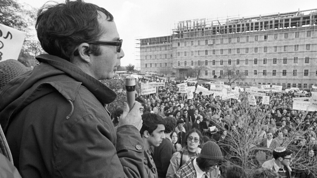 מוטי אשכנזי במחאה שהוביל ב-1973