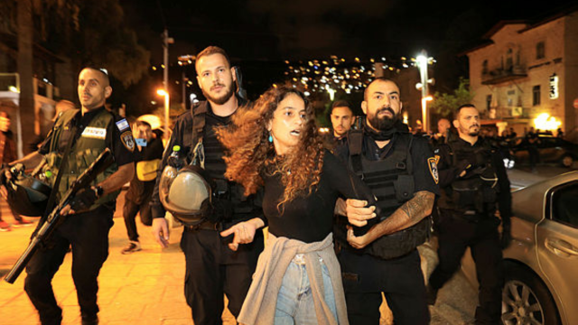 מעצר בהפגנה למען עזה 